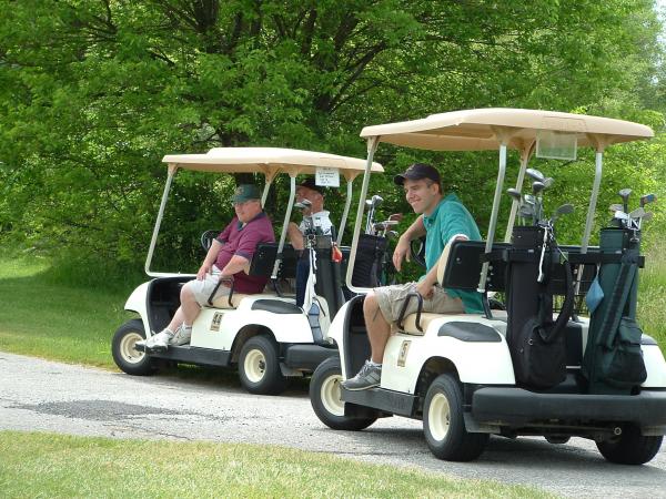 35-Marc Dad and John in Carts.JPG